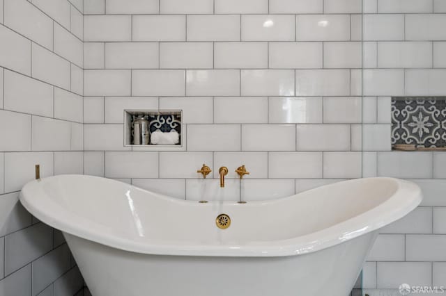 20 Rossmoor Dr, San Francisco, CA 94132 - full bathroom featuring a freestanding bath and tile walls