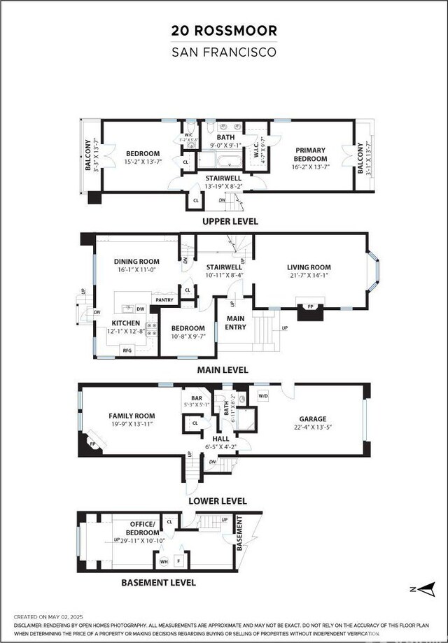 20 Rossmoor Dr, San Francisco, CA 94132 - property floor plan