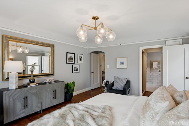20 Rossmoor Dr, San Francisco, CA 94132 - bedroom with arched walkways, wood finished floors, and baseboards