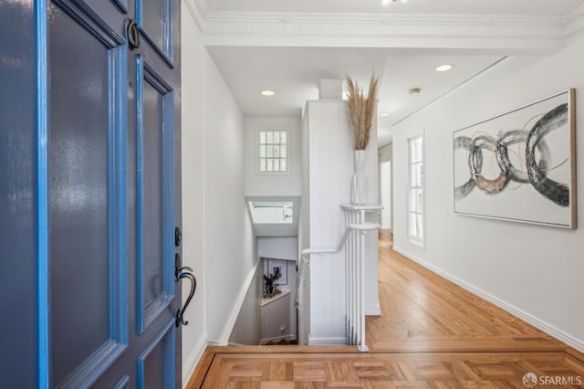 25 Roselyn Ter, San Francisco, CA 94118 - foyer featuring baseboards and ornamental molding