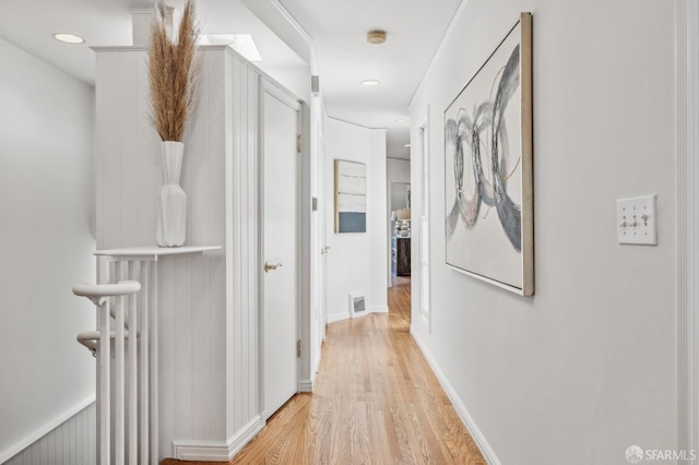 25 Roselyn Ter, San Francisco, CA 94118 - corridor with light wood finished floors, baseboards, and recessed lighting