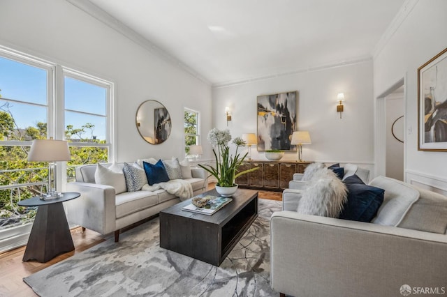 25 Roselyn Ter, San Francisco, CA 94118 - living area with ornamental molding and plenty of natural light