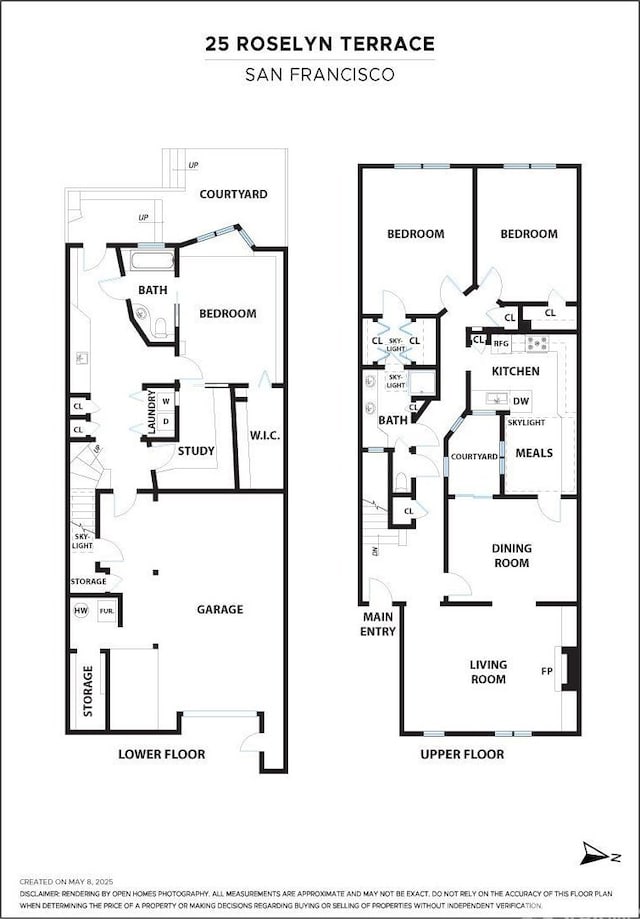 25 Roselyn Ter, San Francisco, CA 94118 - floor plan / room layout