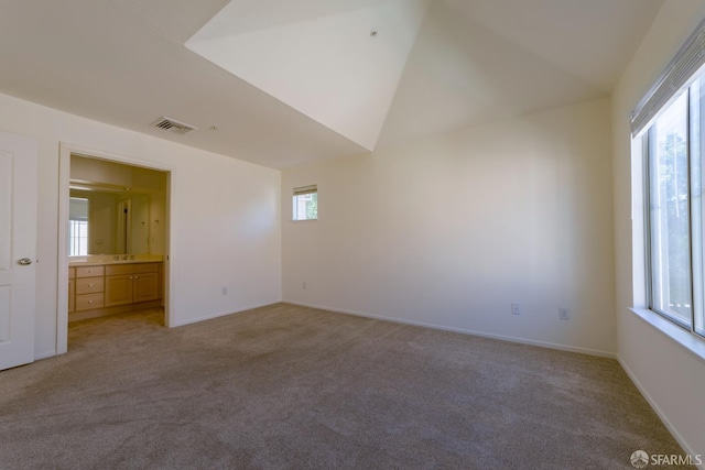 981 Asilomar Ter Unit 1, Sunnyvale, CA 94086 - spare room with light colored carpet and vaulted ceiling