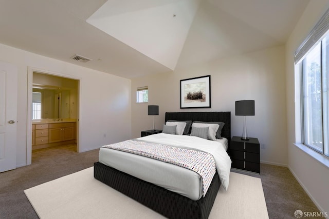 981 Asilomar Ter Unit 1, Sunnyvale, CA 94086 - bedroom featuring light colored carpet and ensuite bath