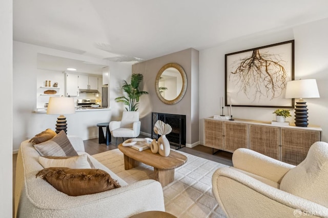 1520 Taylor St Unit 103, San Francisco, CA 94133 - living room with wood finished floors and a fireplace