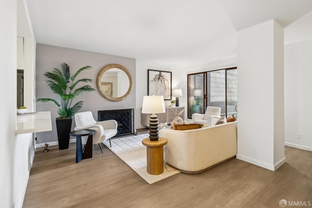 1520 Taylor St Unit 103, San Francisco, CA 94133 - living area featuring wood finished floors and a fireplace