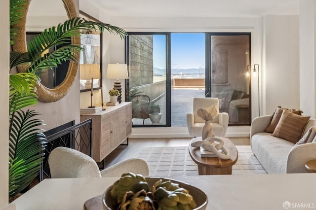 1520 Taylor St Unit 103, San Francisco, CA 94133 - living area featuring wood finished floors and a fireplace