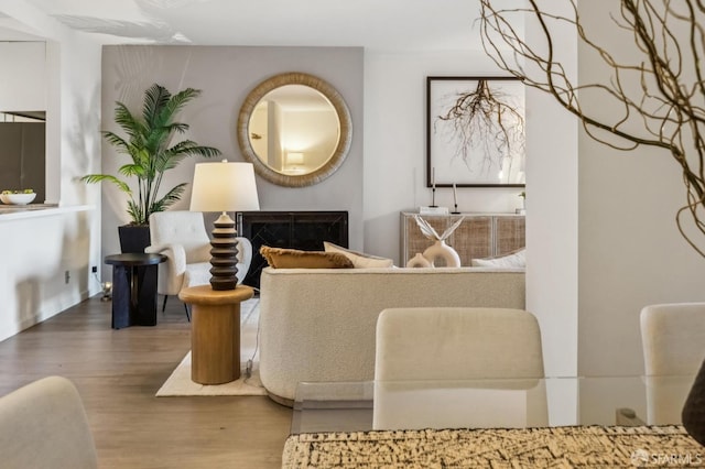1520 Taylor St Unit 103, San Francisco, CA 94133 - living area with wood finished floors and a fireplace
