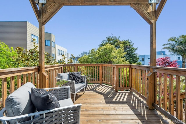 view of wooden deck