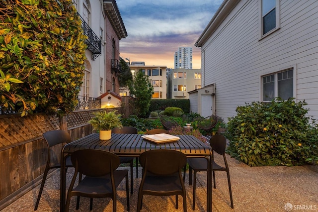 view of patio / terrace featuring outdoor dining space