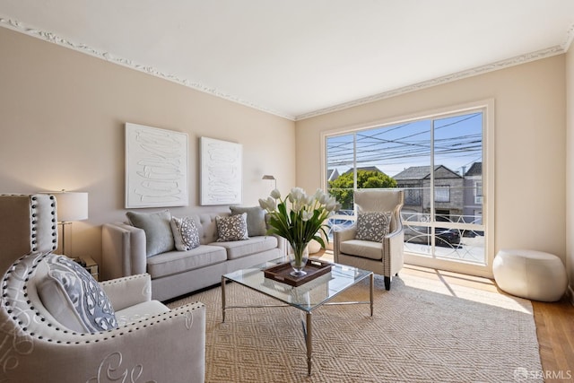 1874 34th Ave, San Francisco, CA 94122 - living area featuring wood finished floors and crown molding