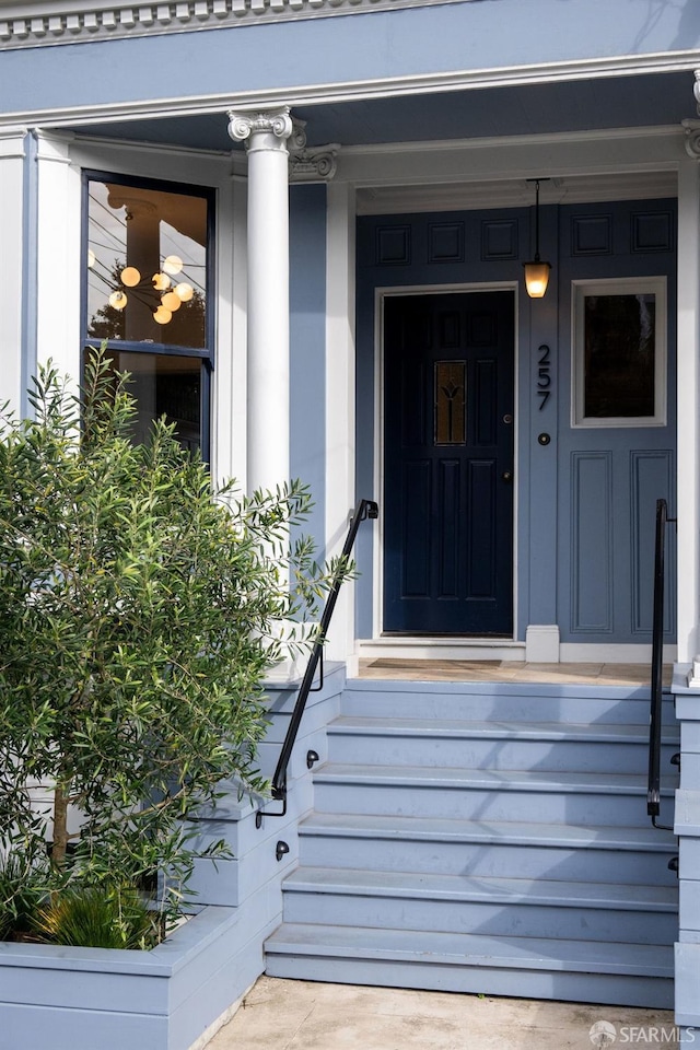 view of doorway to property