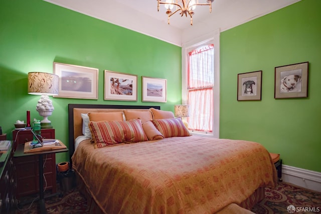 772-774 14th St, San Francisco, CA 94114 - bedroom featuring a chandelier and baseboards
