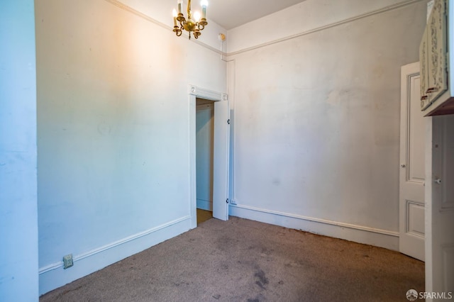 772-774 14th St, San Francisco, CA 94114 - empty room with carpet floors and a chandelier