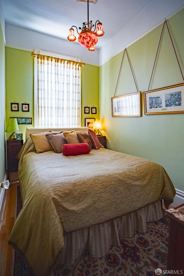 772-774 14th St, San Francisco, CA 94114 - bedroom featuring a chandelier and wood finished floors