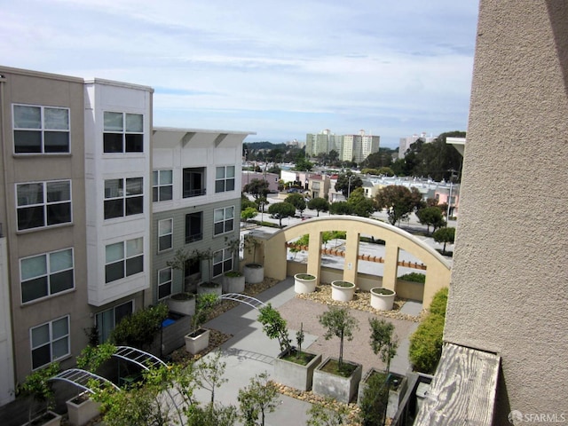 balcony with a view of city