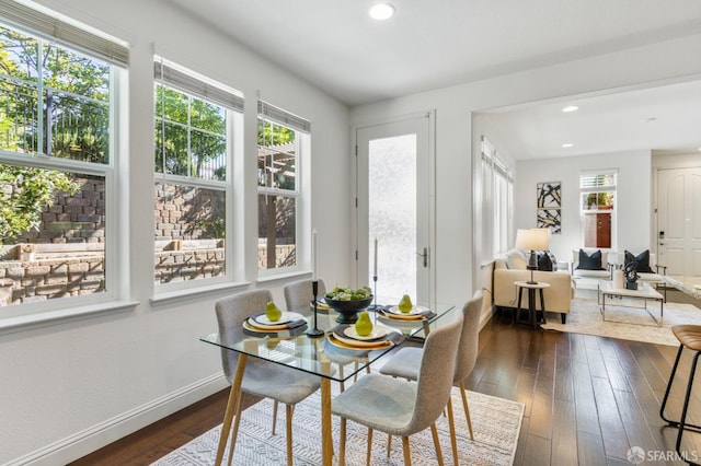 3069 Vittoria Loop, Dublin, CA 94568 - dining area with healthy amount of natural light, dark wood-style floors, and recessed lighting