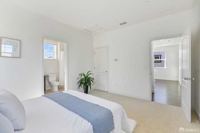 3069 Vittoria Loop, Dublin, CA 94568 - carpeted bedroom with attic access and ensuite bath