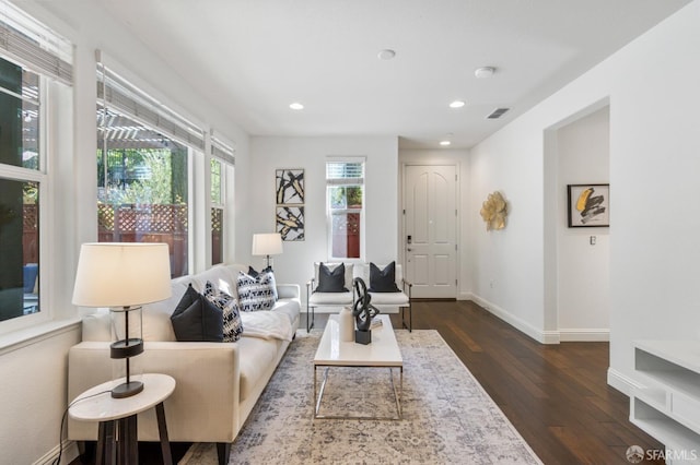 3069 Vittoria Loop, Dublin, CA 94568 - living room with dark wood-type flooring and recessed lighting