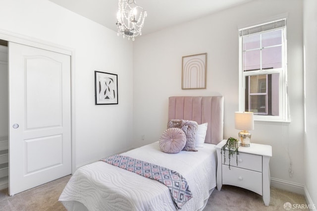 3069 Vittoria Loop, Dublin, CA 94568 - bedroom with light carpet and a chandelier