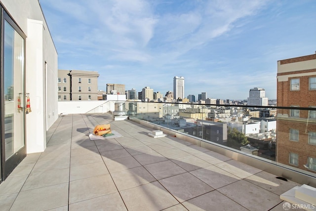 balcony with a city view