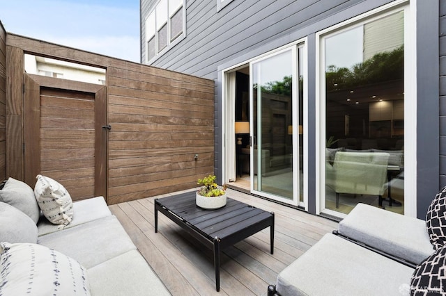 view of patio with a deck