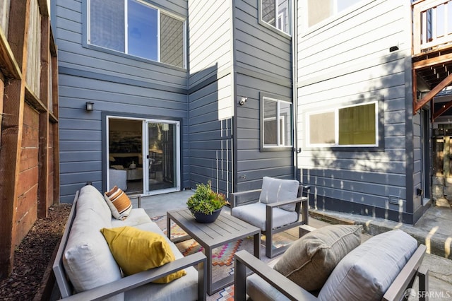 view of patio featuring outdoor lounge area