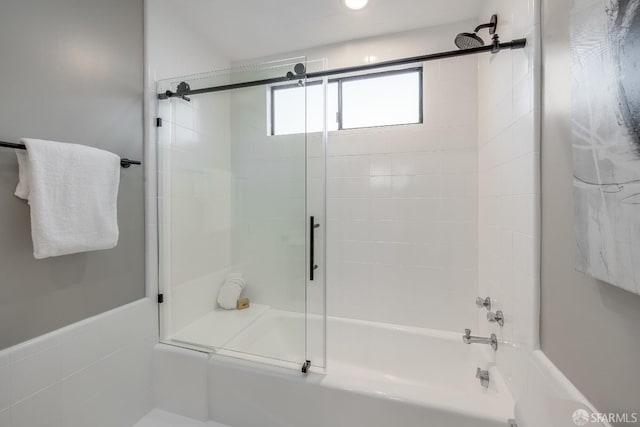 full bath with bath / shower combo with glass door