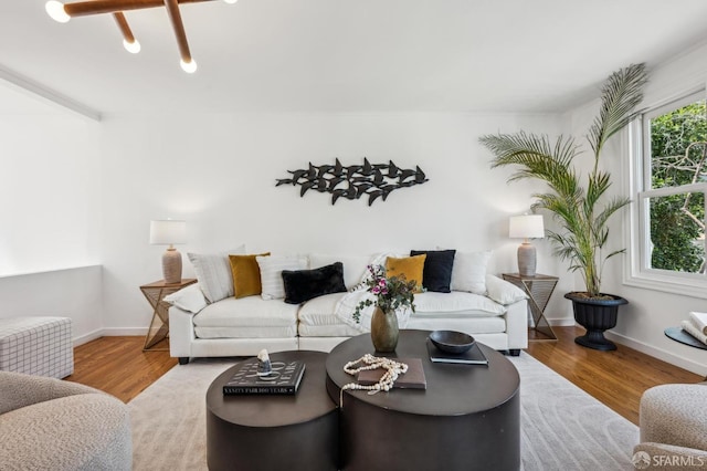221 Lily St, San Francisco, CA 94102 - living room with wood finished floors and baseboards