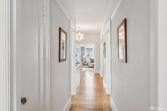 1371-1373 16th Ave, San Francisco, CA 94122 - corridor featuring light wood-style flooring and baseboards