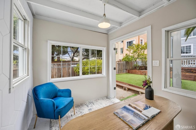 1371-1373 16th Ave, San Francisco, CA 94122 - sunroom / solarium with healthy amount of natural light and beam ceiling