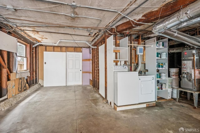 1371-1373 16th Ave, San Francisco, CA 94122 - basement featuring water heater and independent washer and dryer