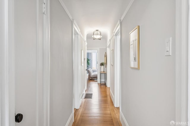 1371-1373 16th Ave, San Francisco, CA 94122 - corridor with baseboards and light wood-style flooring