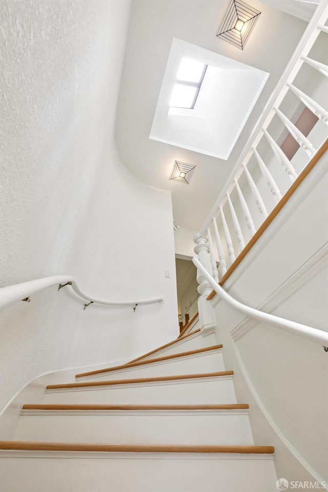 1695 Sutter St, San Francisco, CA 94109 - staircase with a skylight