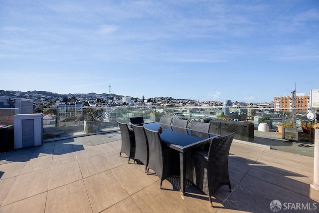 view of patio with outdoor dining area