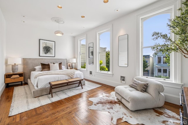 3364 21st St, San Francisco, CA 94110 - bedroom featuring baseboards and wood finished floors