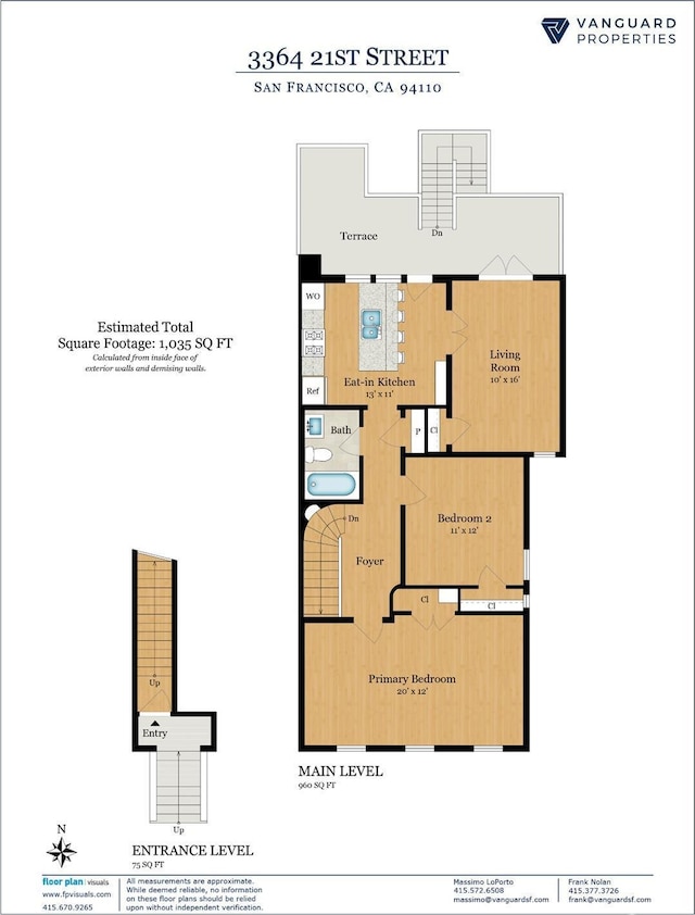 3364 21st St, San Francisco, CA 94110 - view of home floor plan
