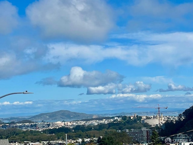 mountain view with a city view