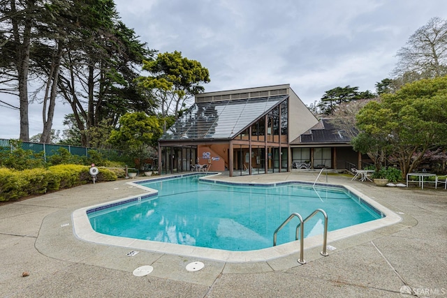 view of pool with a patio area