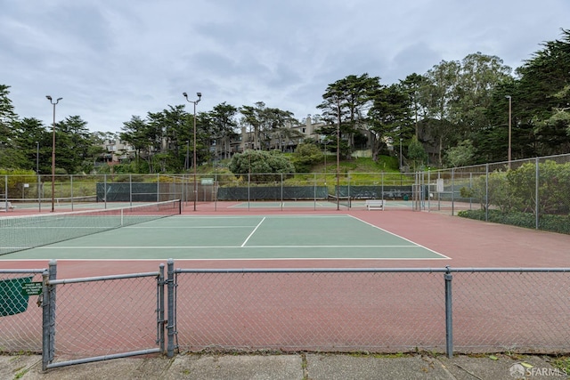 view of tennis court