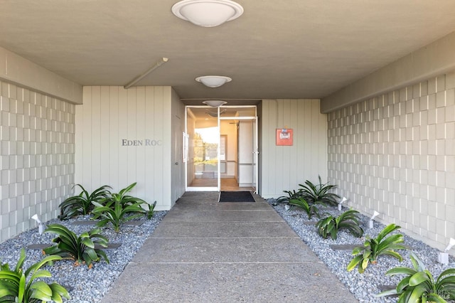 view of doorway to property