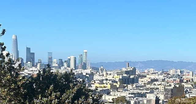 view of city with a mountain view