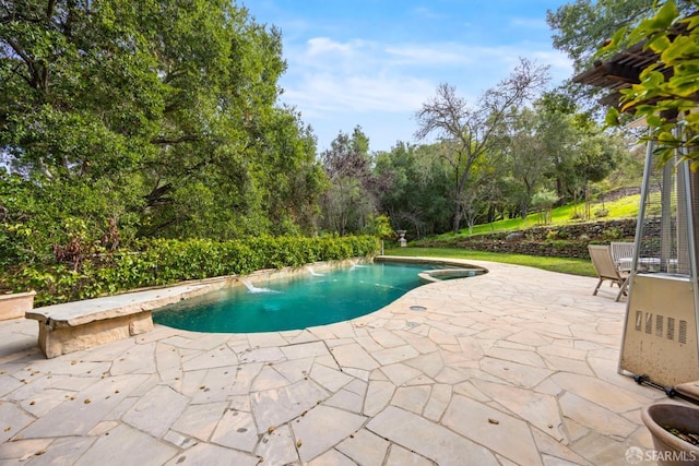 pool featuring a patio area