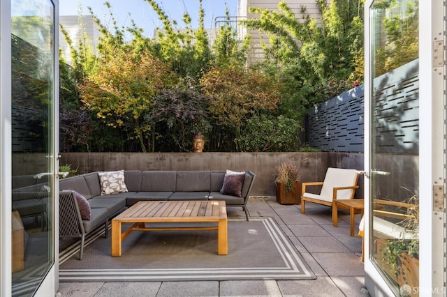 view of patio / terrace featuring outdoor lounge area