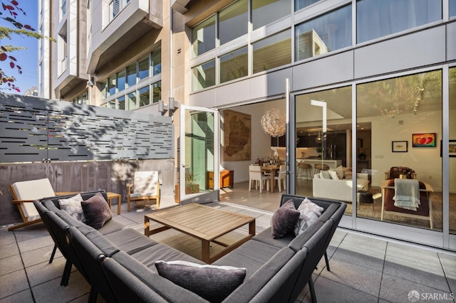 view of patio / terrace with an outdoor living space