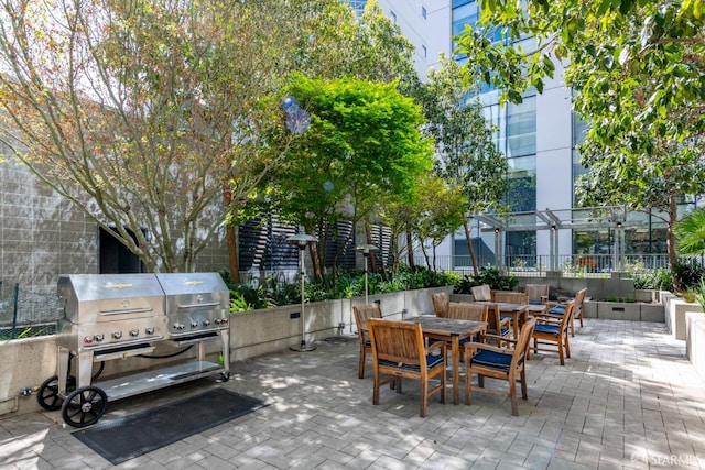 view of patio / terrace featuring grilling area