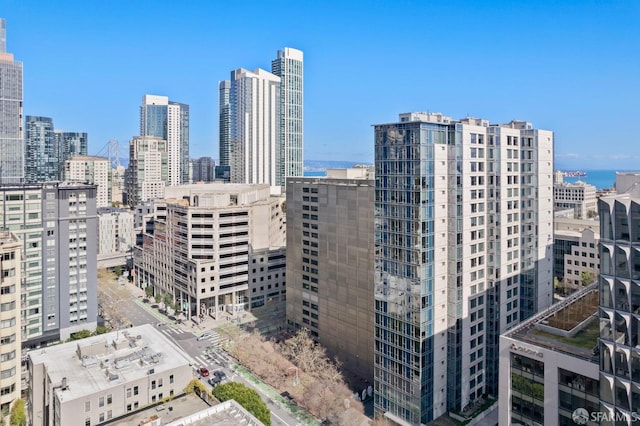 property's view of city with a water view