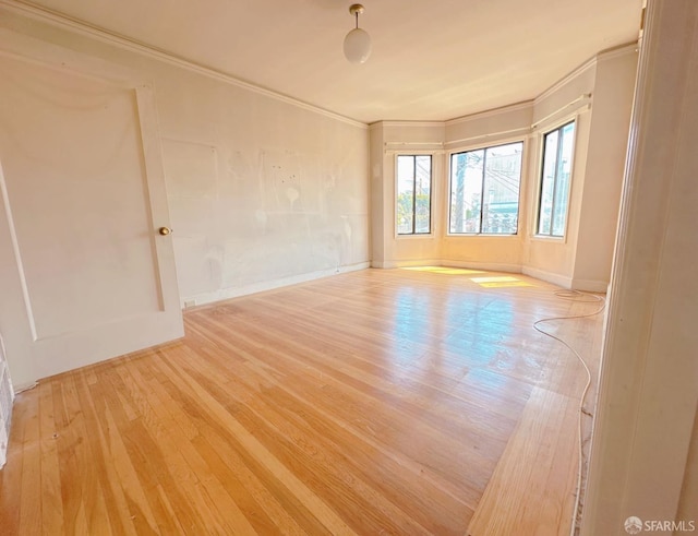 11 Wood St, San Francisco, CA 94118 - empty room with light wood-type flooring, crown molding, and baseboards