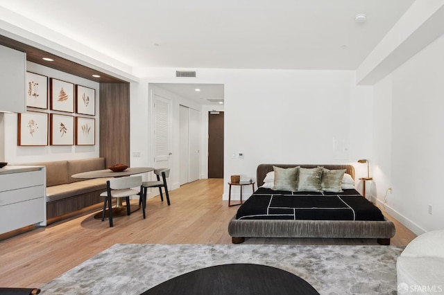 1 Bristol Ct Unit 202, San Francisco, CA 94130 - bedroom featuring light wood-style floors, recessed lighting, and baseboards